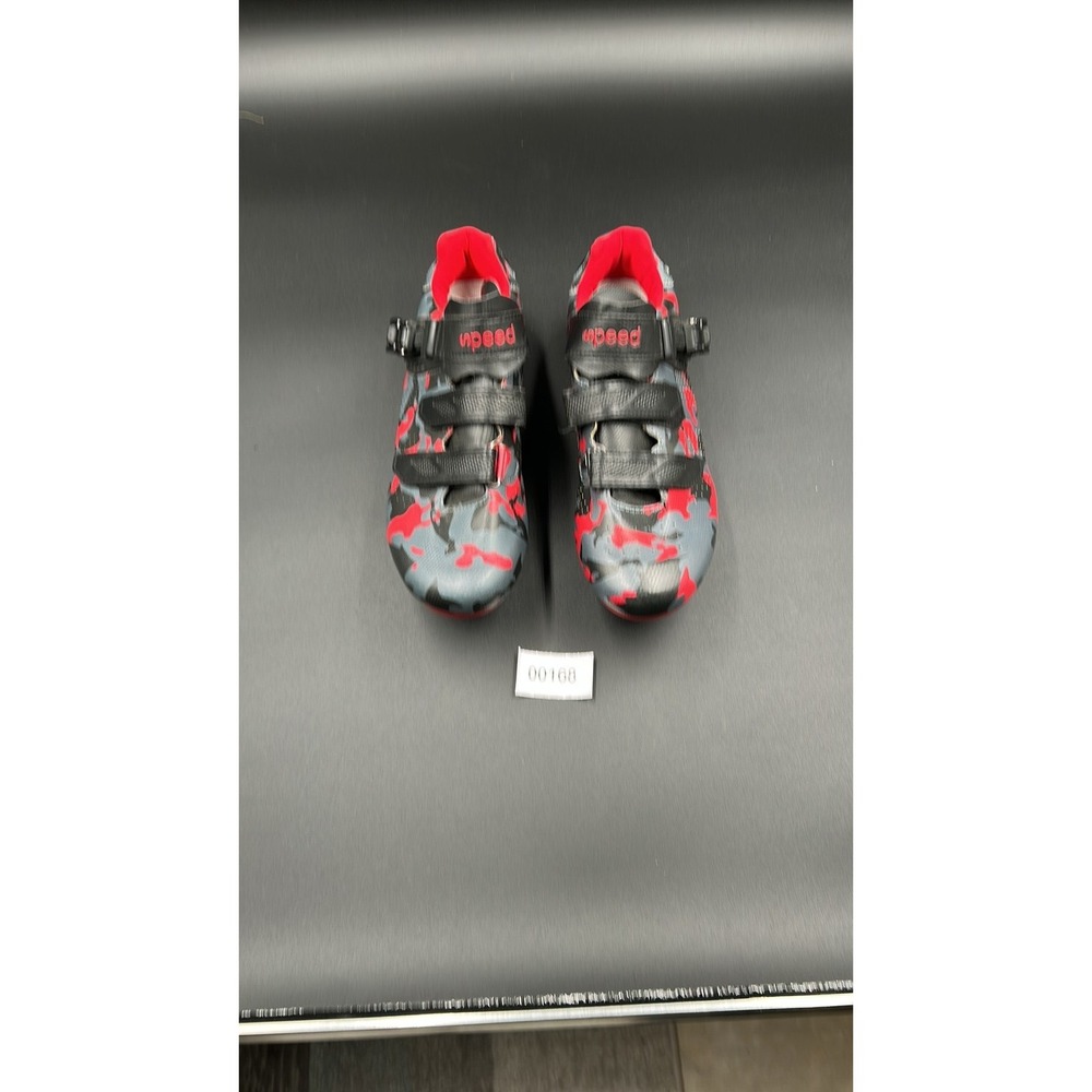 Speed Red Grey Camo Cycling Shoes Men EU 44 Ratchet Buckle Road Bike